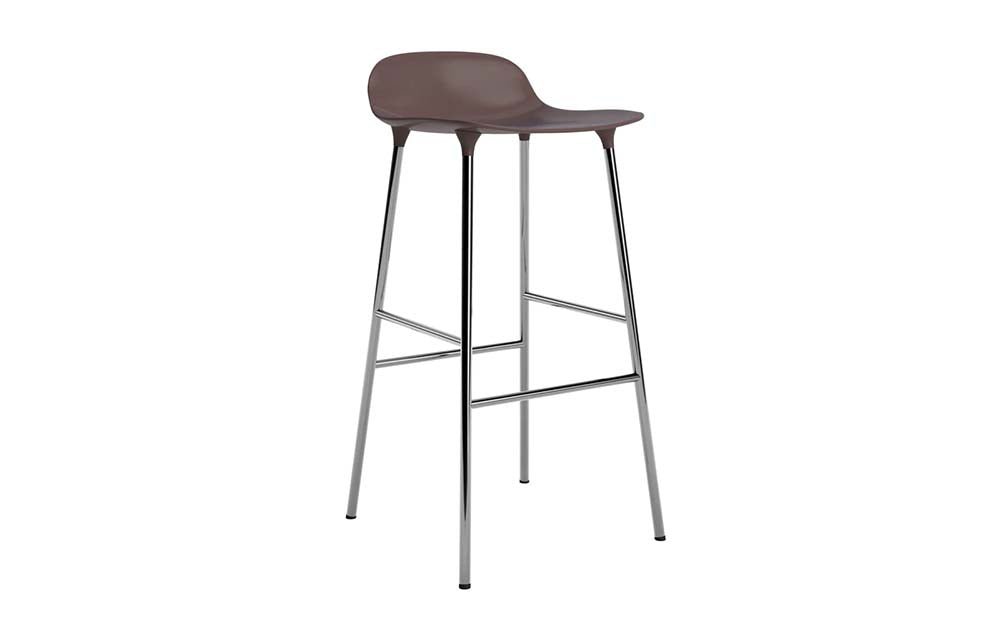 Normann Copenhagen - Form barkruk 75 cm chroom (set van 2)