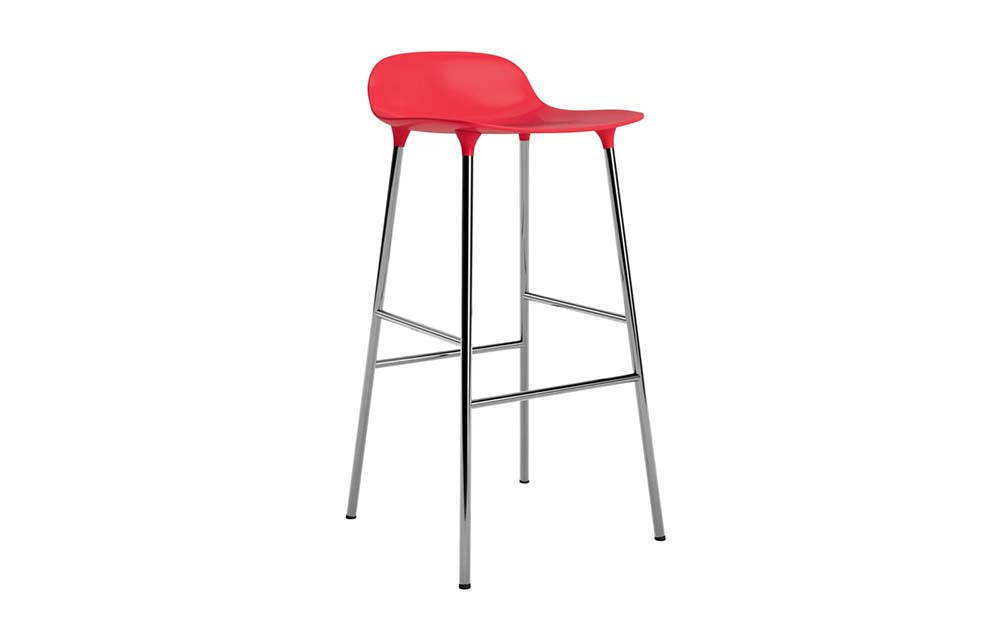 Normann Copenhagen - Form barkruk 75 cm chroom (set van 2)