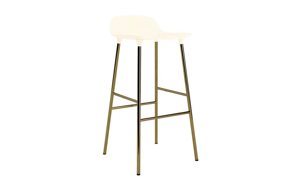 Normann Copenhagen - Form barkruk 75 cm messing (set van 2)