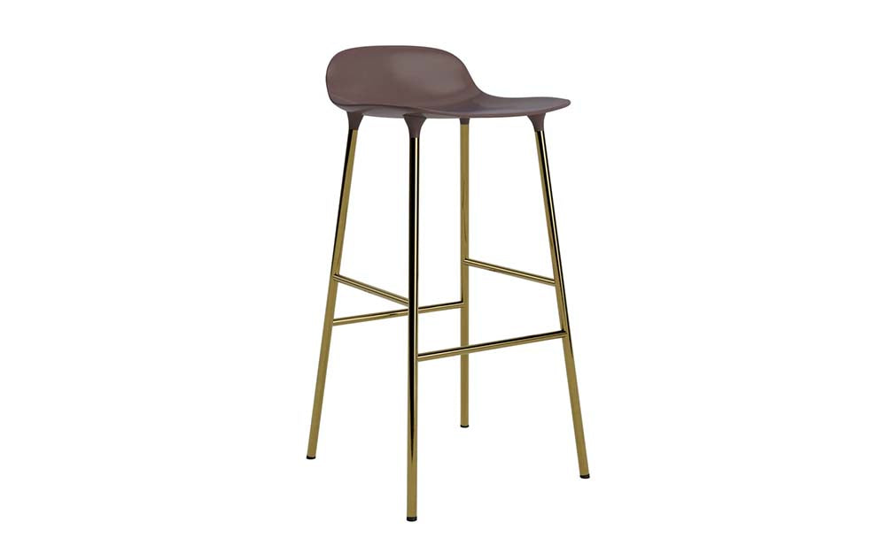 Normann Copenhagen - Form barkruk 75 cm messing (set van 2)