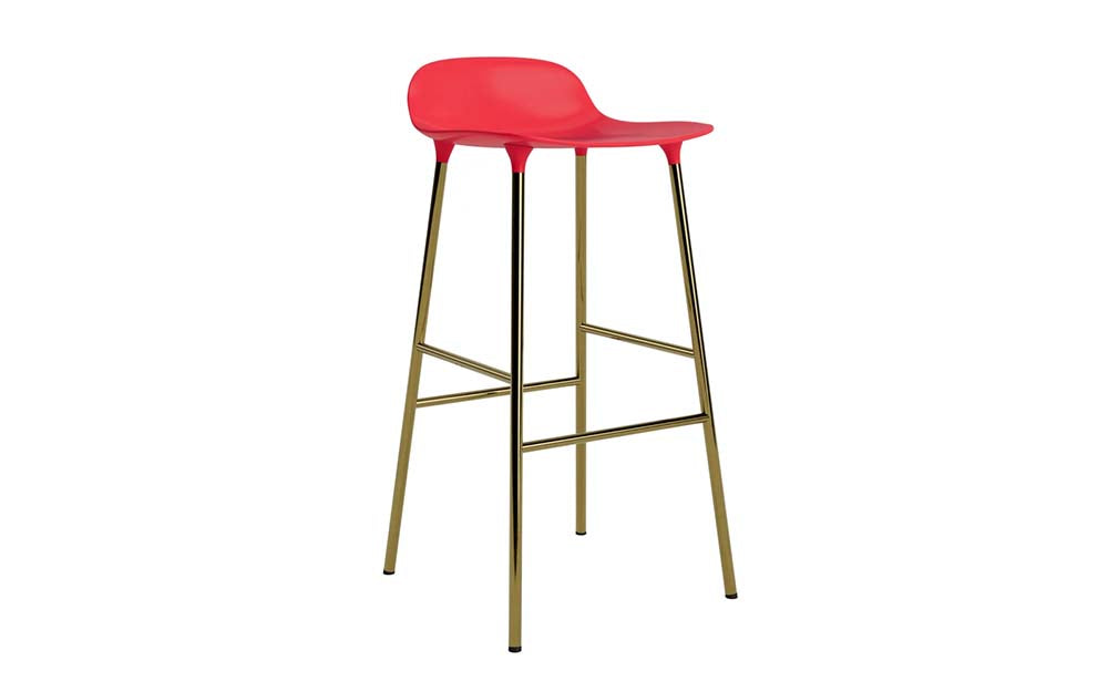 Normann Copenhagen - Form barkruk 75 cm messing (set van 2)