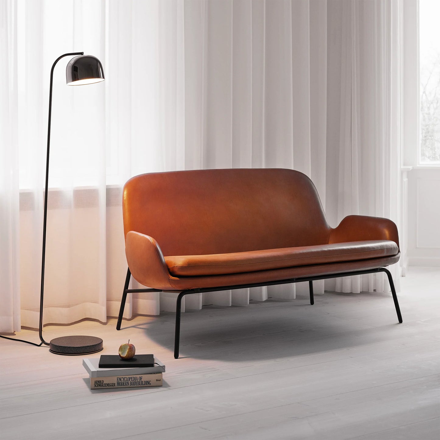 Normann Copenhagen - Era 2-zitsbank leder cognac - BUITENKANSJE