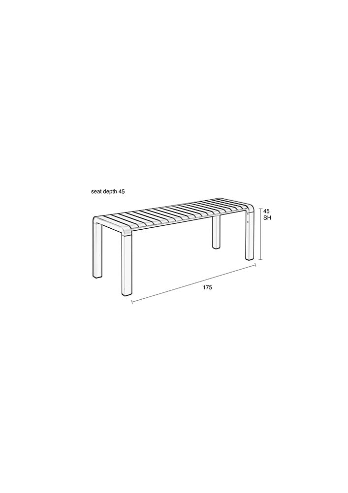 Zuiver - Vondel tuinbank 175x45 cm