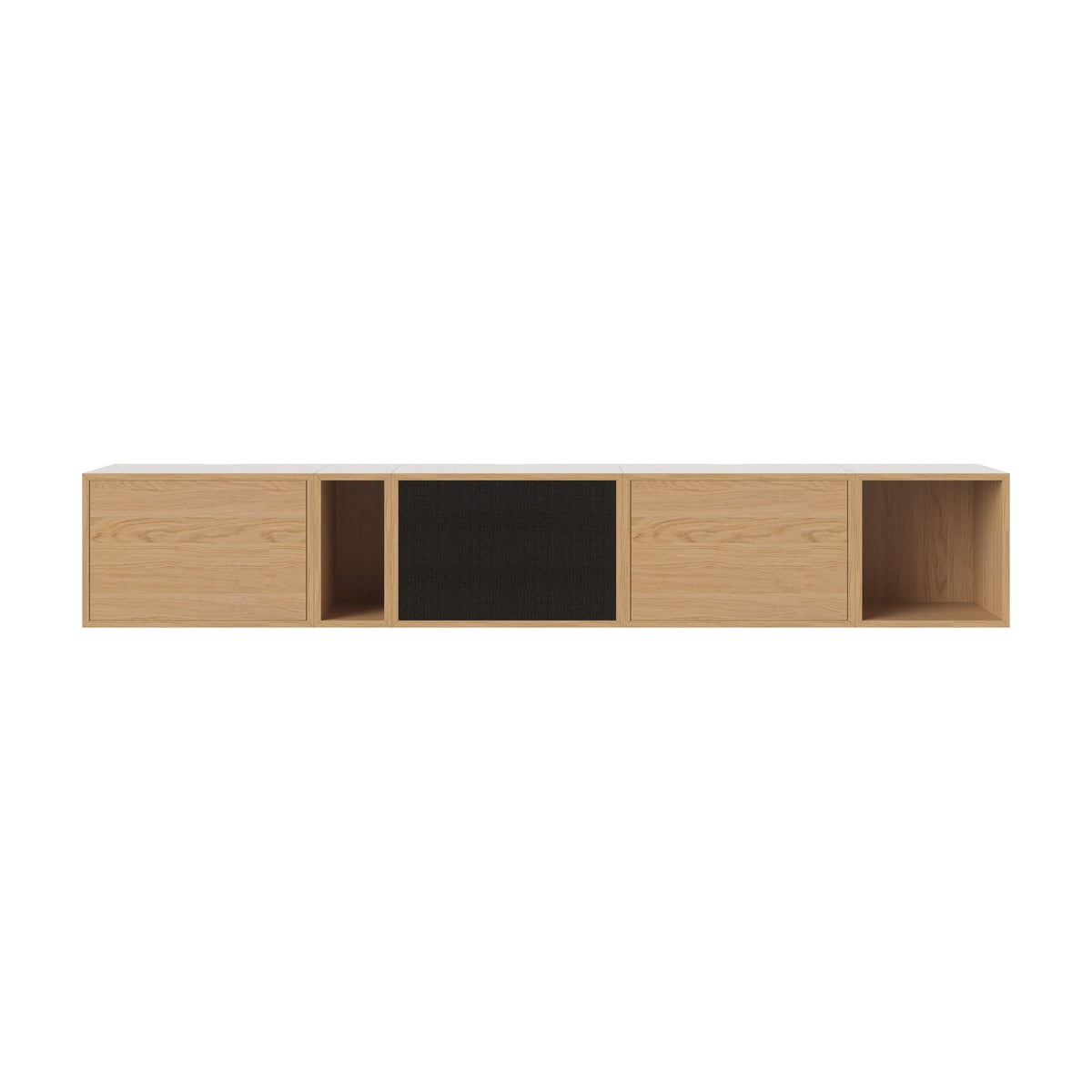 Bolia Case hifi-wandcombinatie 210 cm zwarte stof, geolied eiken, 00-007-06_7335216