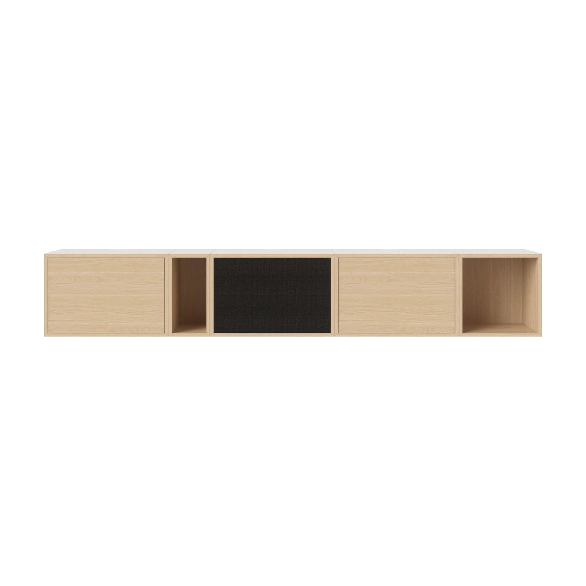 Bolia Case hifi-wandcombinatie 210 cm zwarte stof, wit gepigmenteerd geolied eiken, 00-007-06_7335218