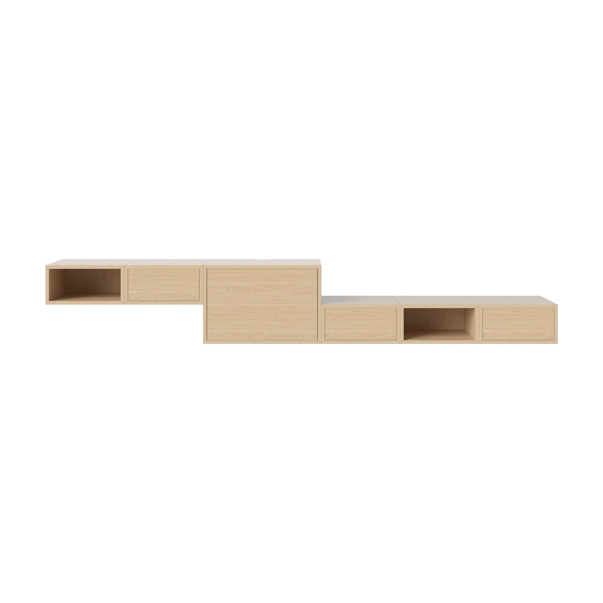 Bolia Case hifi-wandcombinatie 227,5 cm wit gepigmenteerd geolied eiken, 00-007-08_4771