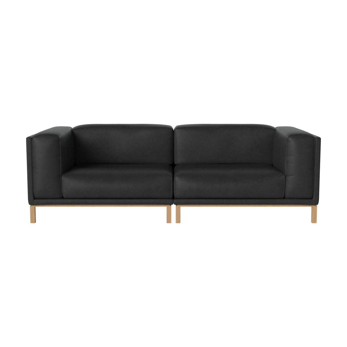 Bolia Cosy 2-zitsbank sydney - leather - black, oiled oak, 00-018-06_00842