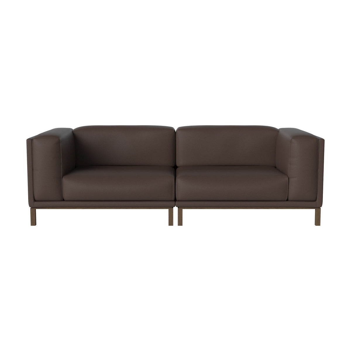 Bolia Cosy 2-zitsbank sydney - leather - brown, dark oiled oak, 00-018-06_01268