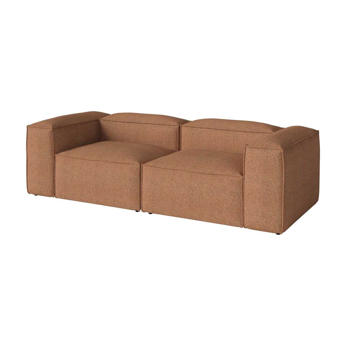 Bolia Cosima 2-zitsbank monza - bouclé - amber schuin aanzicht, 00-054-01_00277