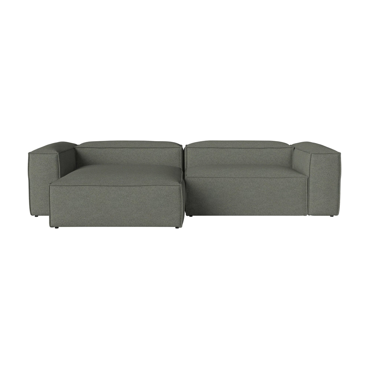 Bolia Cosima 3-zitsbank met chaise longue monza - bouclé - sea green, links, 00-054-09_00166