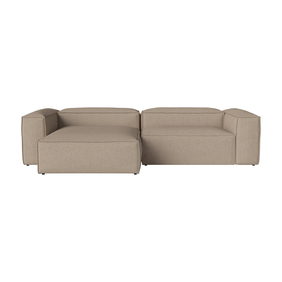 Bolia Cosima 3-zitsbank met chaise longue monza - bouclé - dark beige, links, 00-054-09_00172