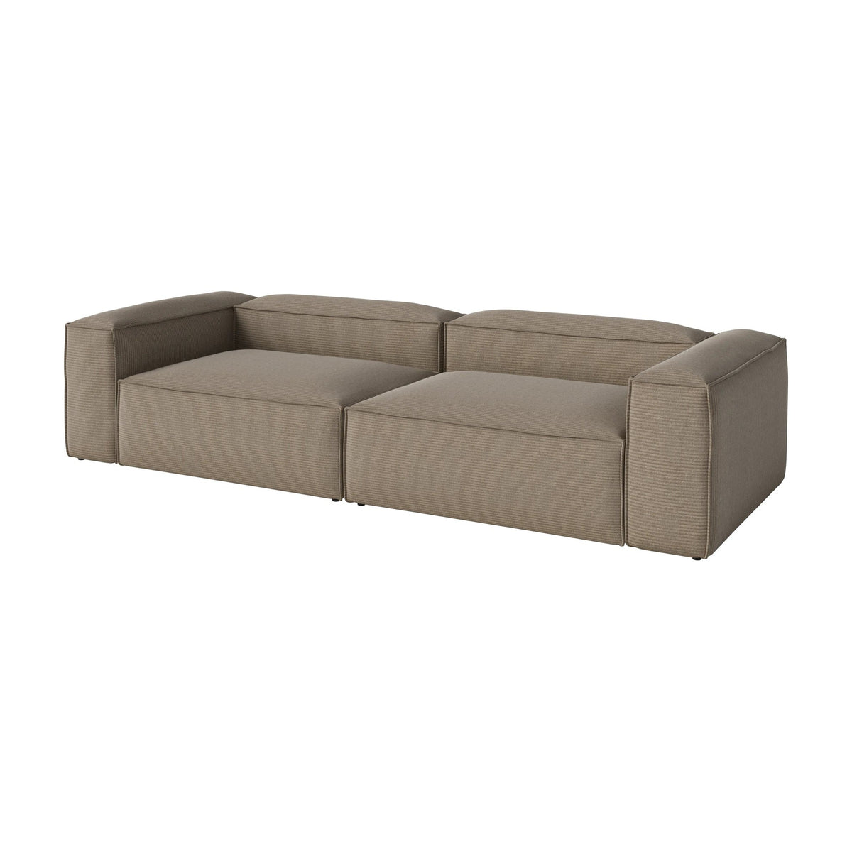 Bolia Cosima 3-zitsbank globa - velvet - beige schuin aanzicht, 00-069-02_00022