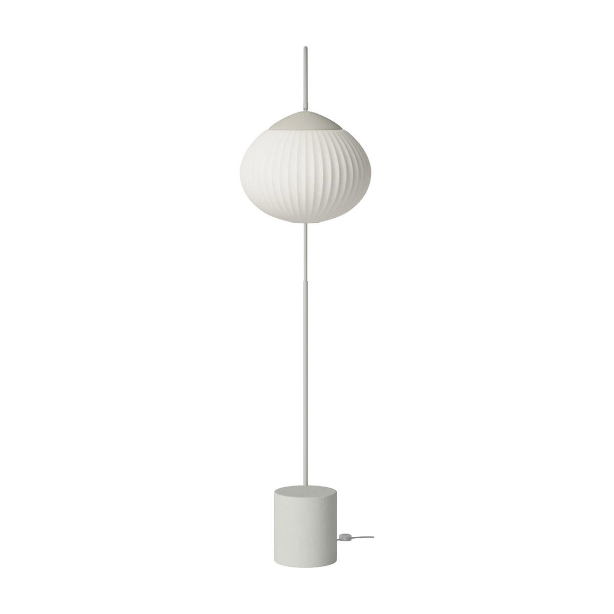 Bolia Acorn vloerlamp matgrijs beton, ivoorkleurige stof, matgrijs eiken, grijs snoer, 00-133-01_00003