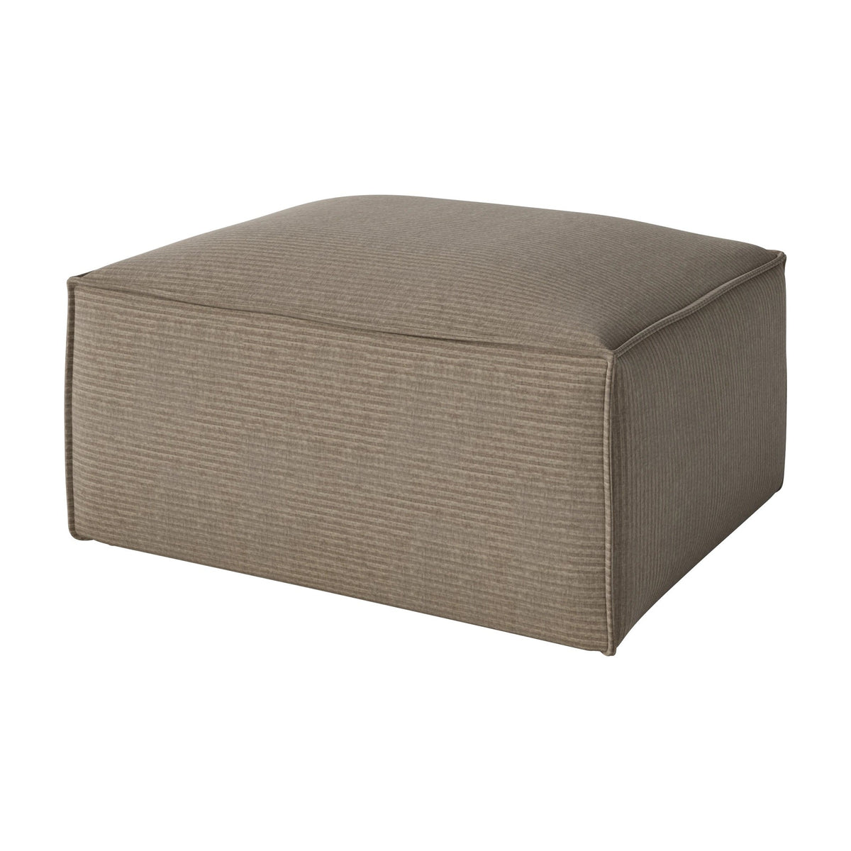Bolia Cosima poef klein 100 cm globa - velvet - beige schuin aanzicht, 02-054-01_00223