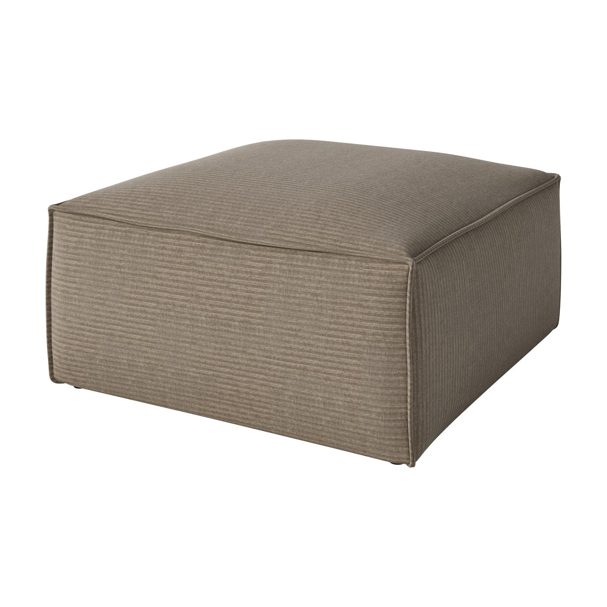 Bolia Cosima poef klein 120 cm globa - velvet - beige schuin aanzicht, 02-069-01_00013
