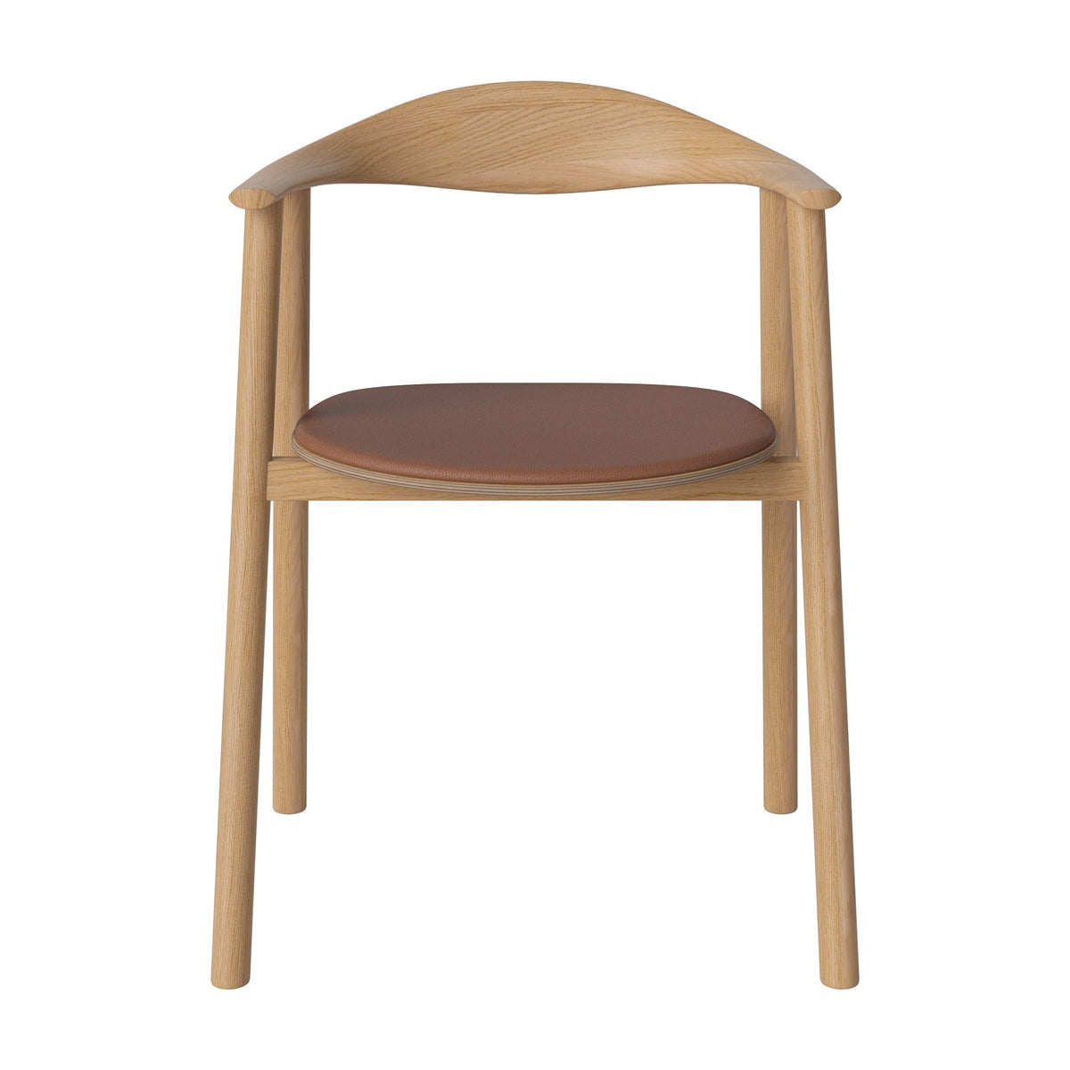 Bolia Swing eetkamerstoel gestoffeerd quattro - leer, cognac, geolied eiken, 02-103-11_00004