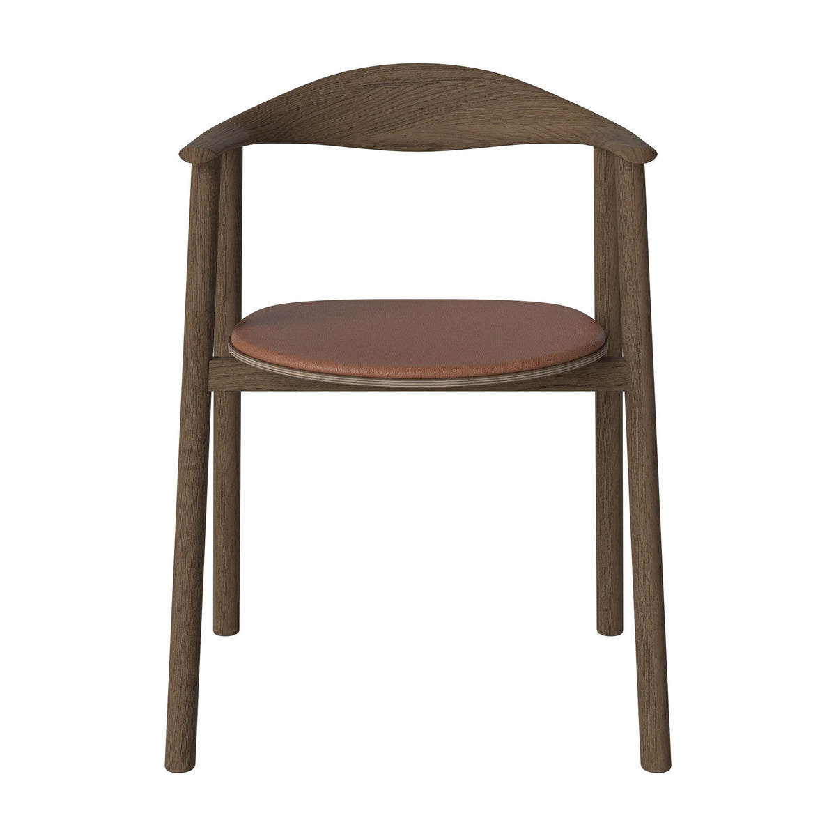 Bolia Swing eetkamerstoel gestoffeerd quattro - leer, cognac, donker geolied eiken, 02-103-11_00113