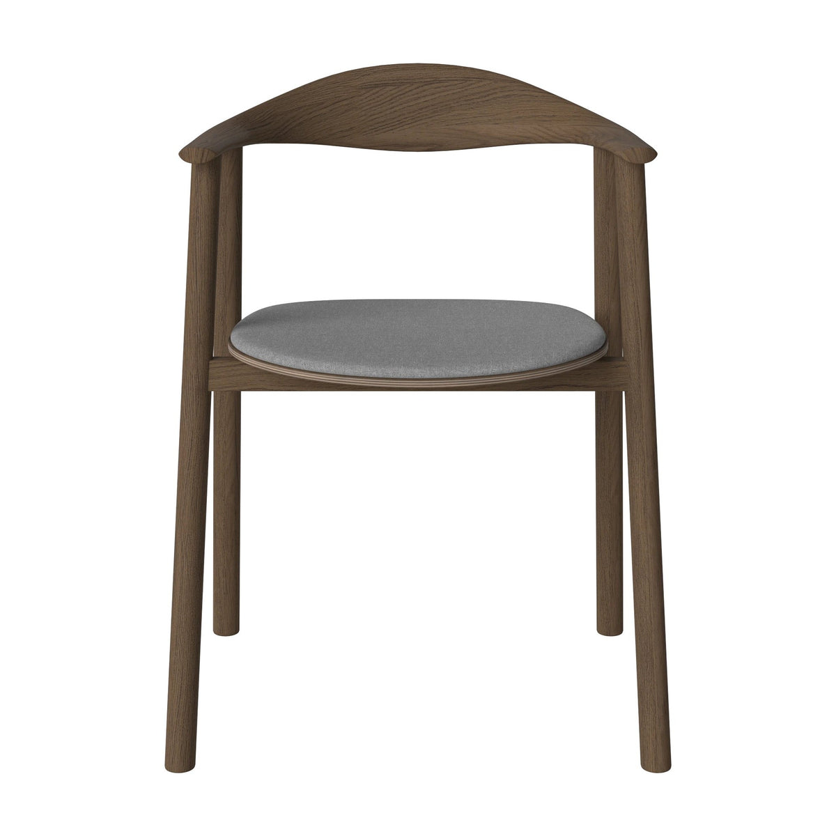 Bolia Swing eetkamerstoel gestoffeerd soil - weefsel, light grey, donker geolied eiken, 02-103-11_00130