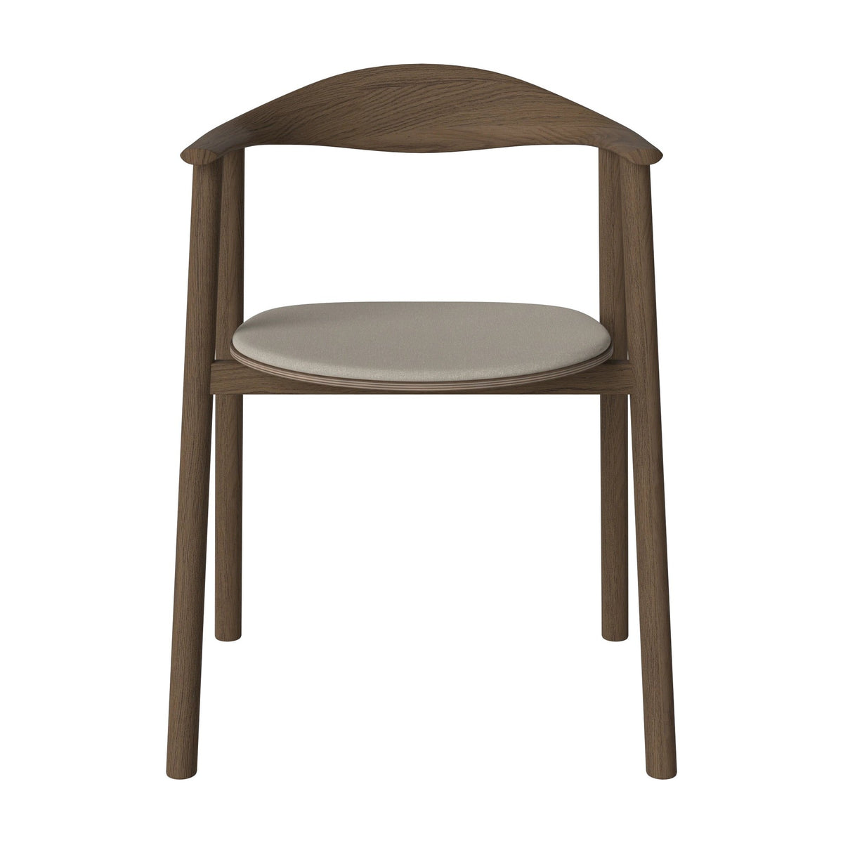 Bolia Swing eetkamerstoel gestoffeerd soil - weefsel, sand, donker geolied eiken, 02-103-11_00131