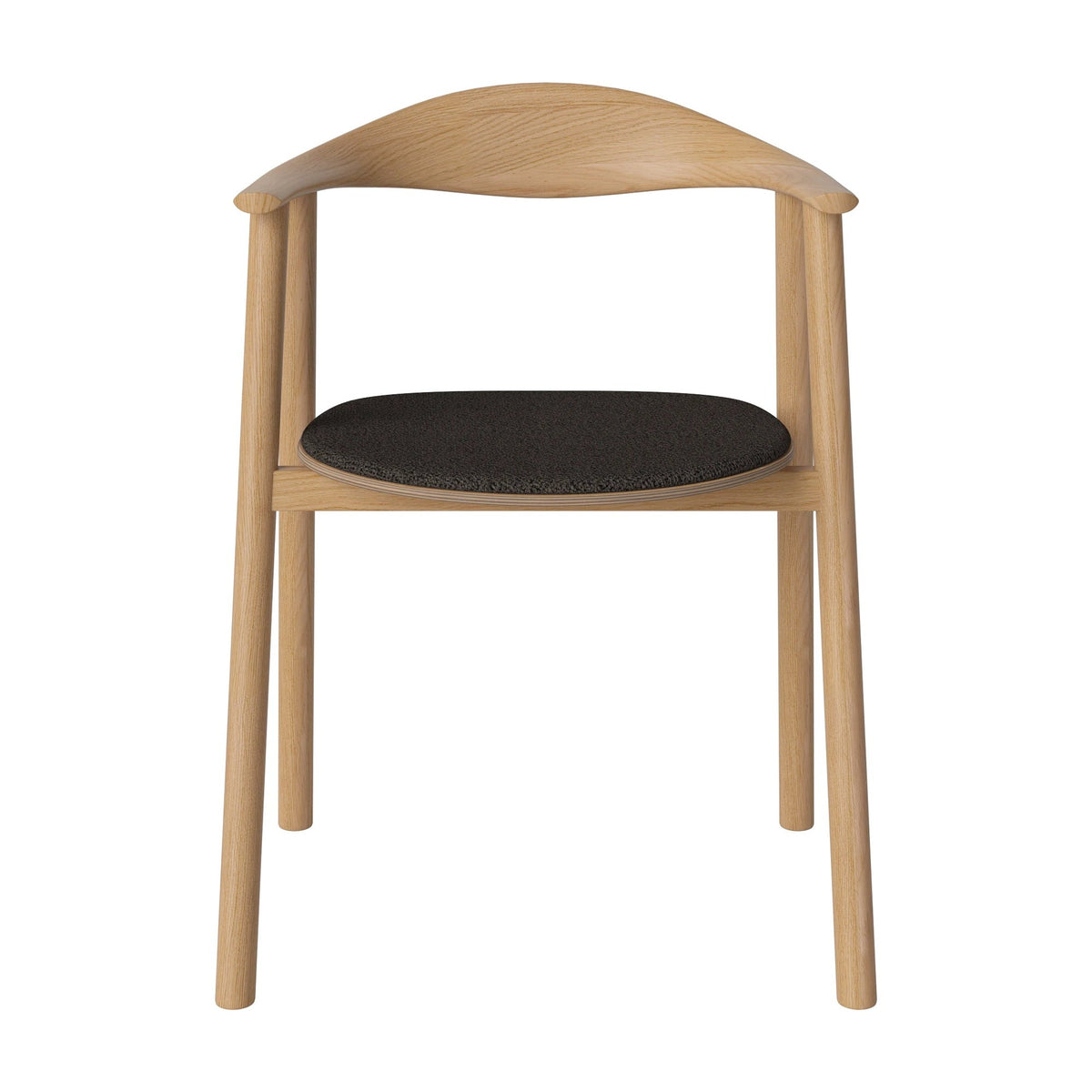 Bolia Swing eetkamerstoel gestoffeerd adria - bouclé, brown, geolied eiken, 02-103-11_00157