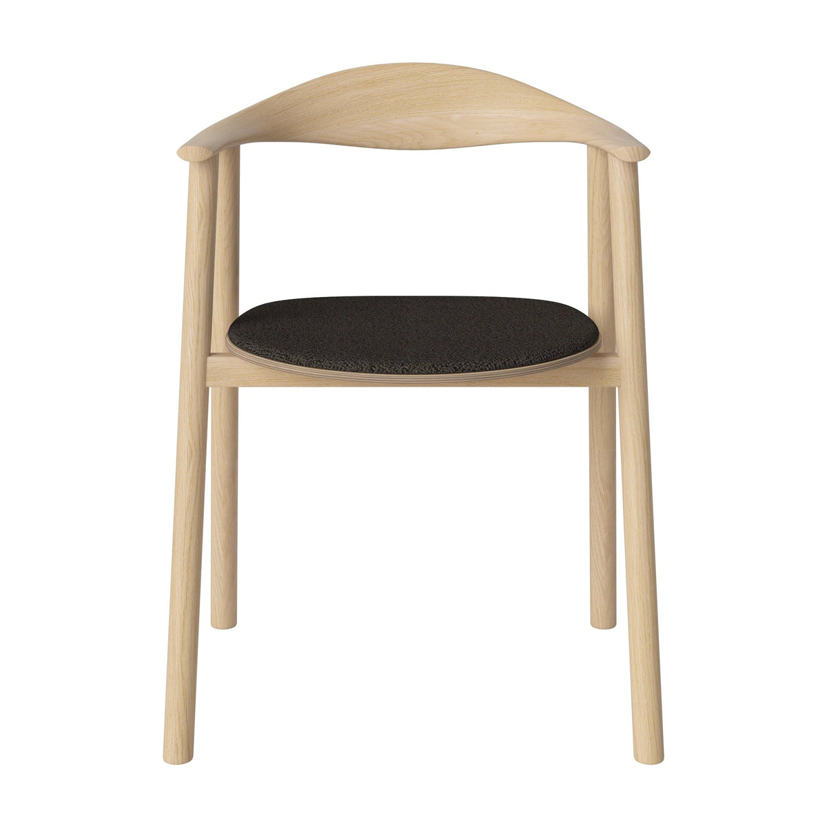 Bolia Swing eetkamerstoel gestoffeerd adria - bouclé, brown, wit gepigmenteerd geolied eiken, 02-103-11_00158