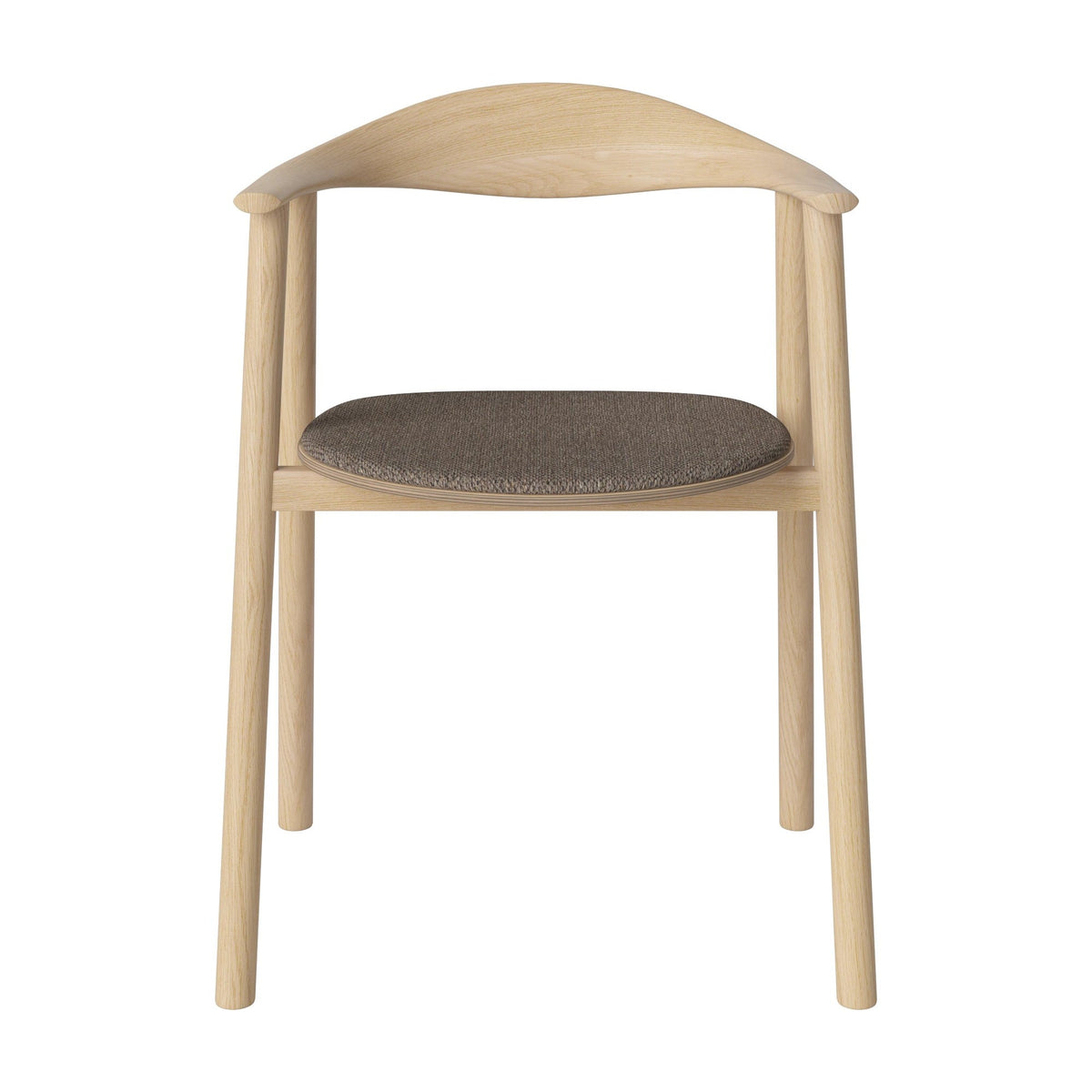 Bolia Swing eetkamerstoel gestoffeerd memory - bouclé, light brown, wit gepigmenteerd geolied eiken, 02-103-11_00170