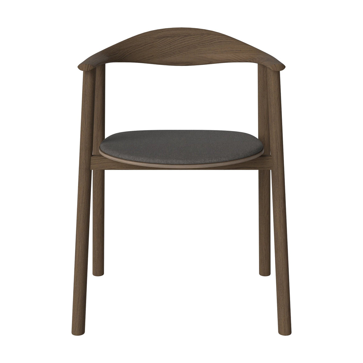 Bolia Swing eetkamerstoel gestoffeerd soil - weefsel, dark brown, donker geolied eiken, 02-103-11_00183