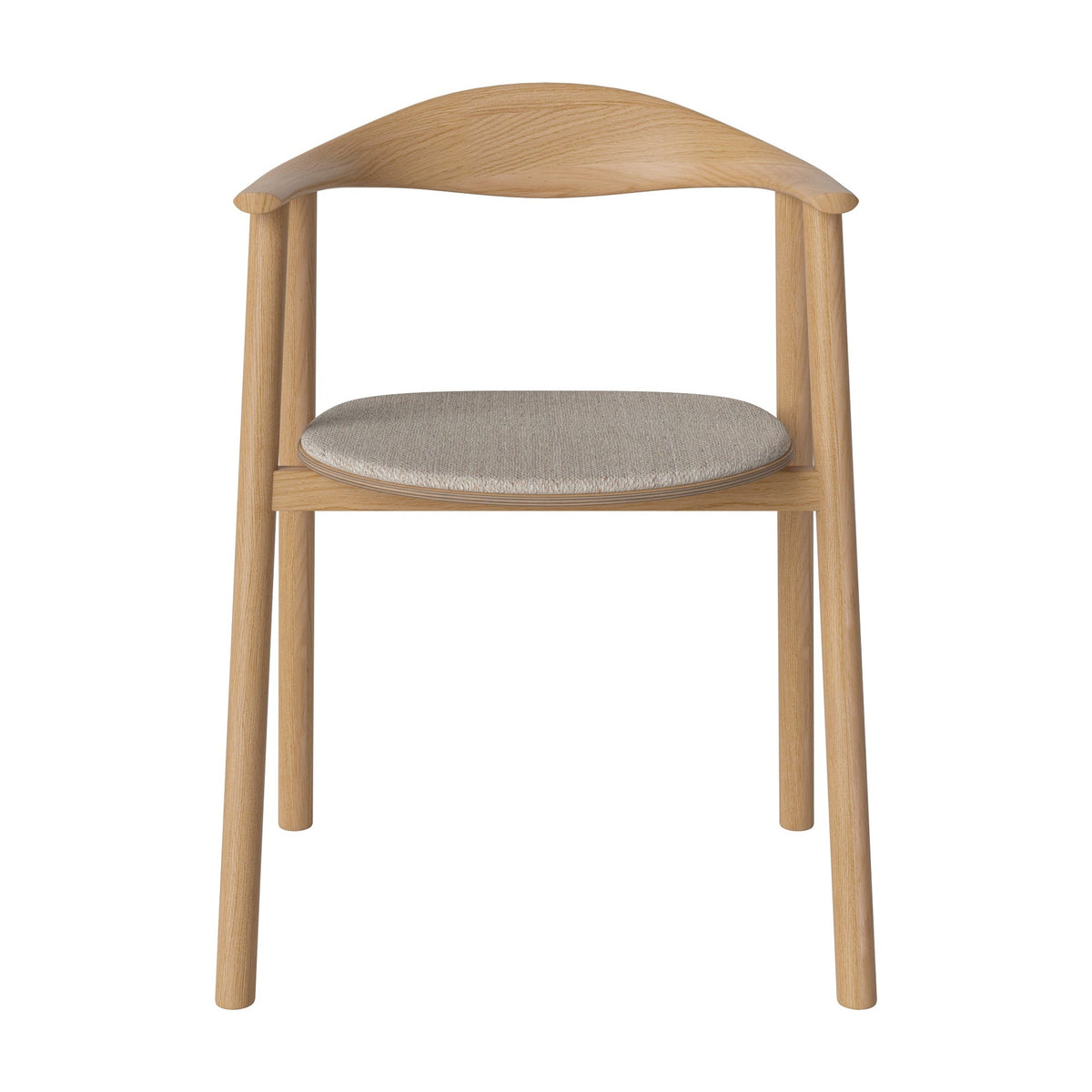 Bolia Swing eetkamerstoel gestoffeerd memory - bouclé, beige, geolied eiken, 02-103-11_00213