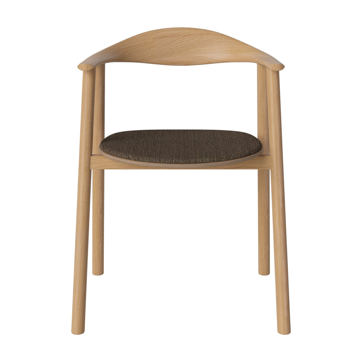 Bolia Swing eetkamerstoel gestoffeerd memory - bouclé, brown, geolied eiken, 02-103-11_00262