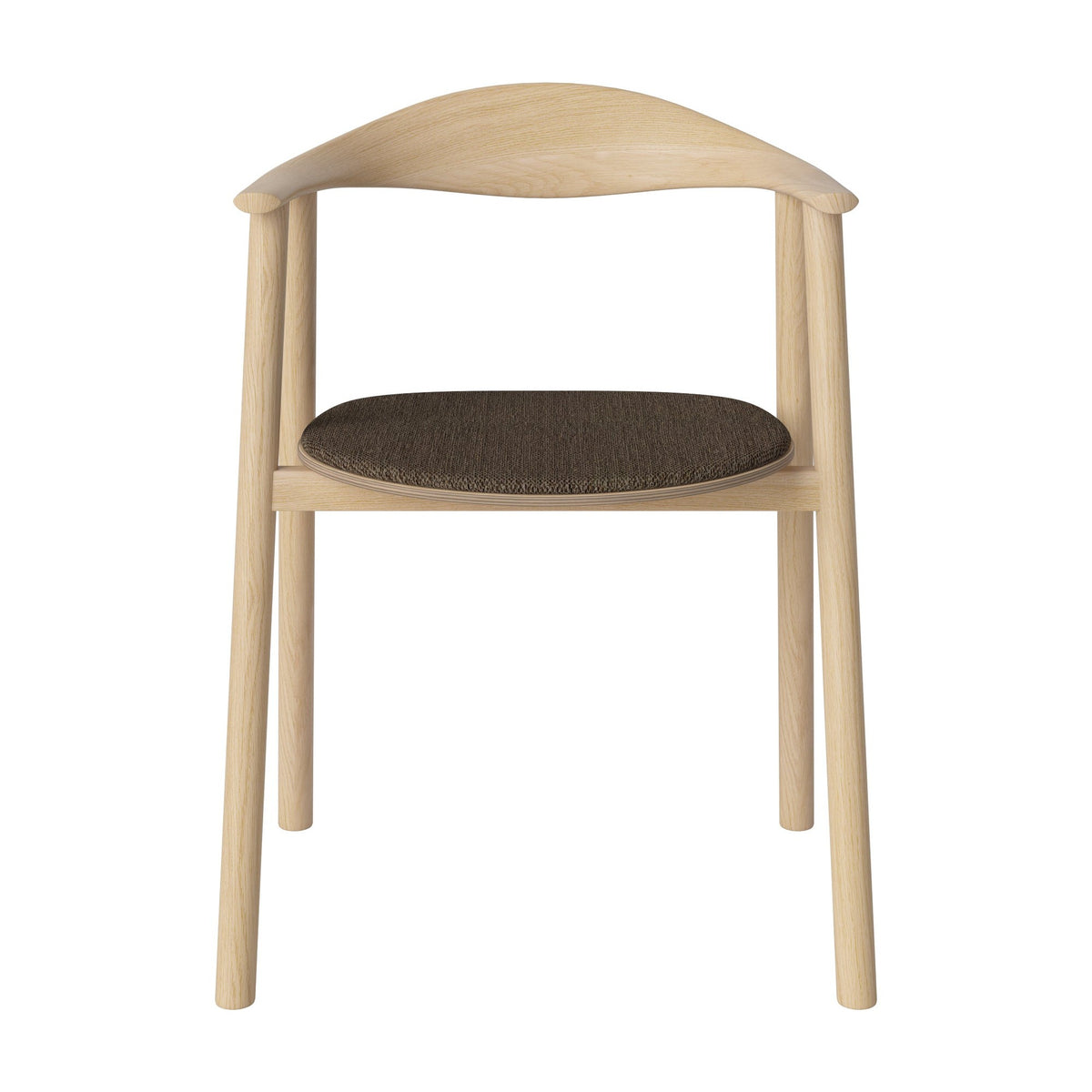 Bolia Swing eetkamerstoel gestoffeerd memory - bouclé, brown, wit gepigmenteerd geolied eiken, 02-103-11_00263