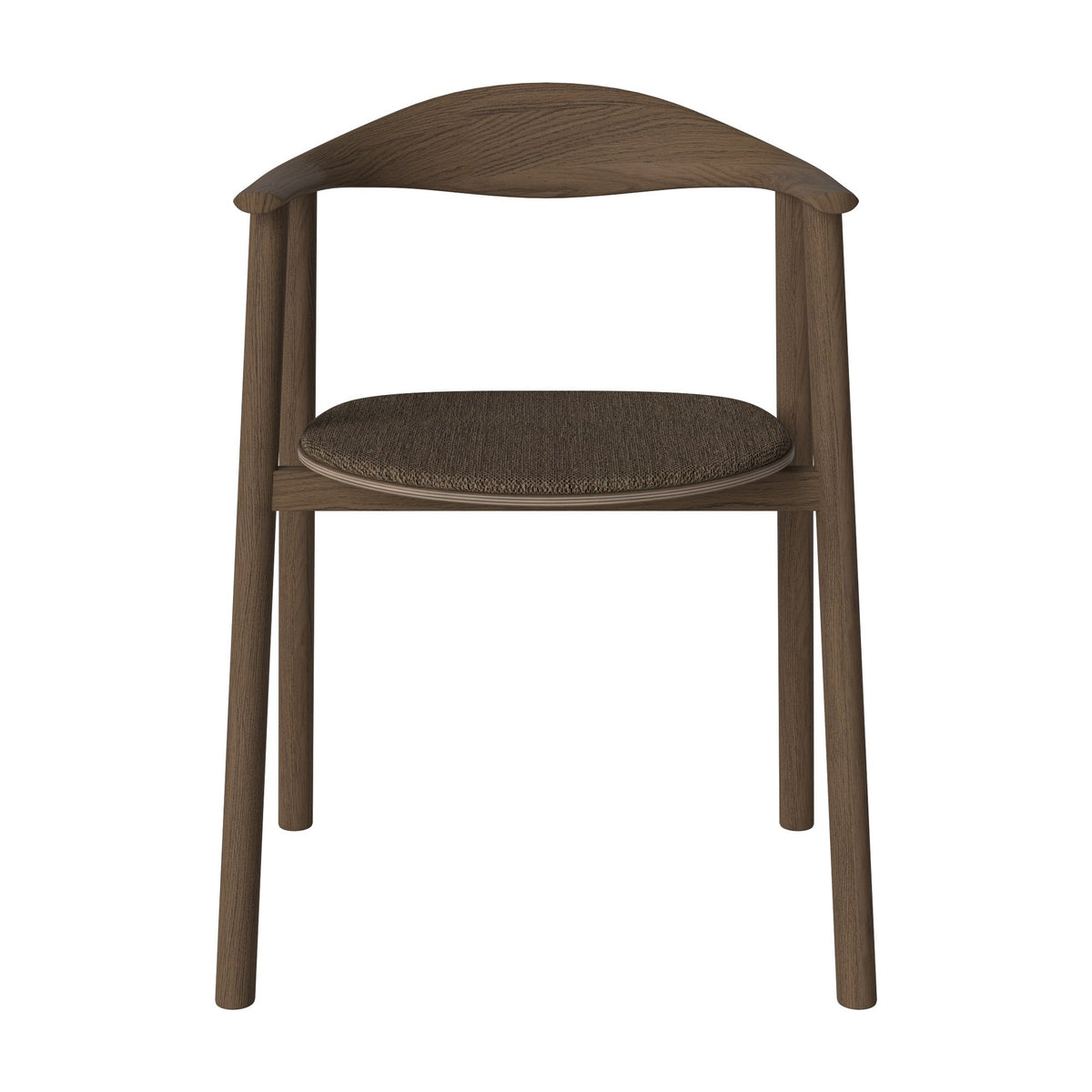 Bolia Swing eetkamerstoel gestoffeerd memory - bouclé, brown, donker geolied eiken, 02-103-11_00266