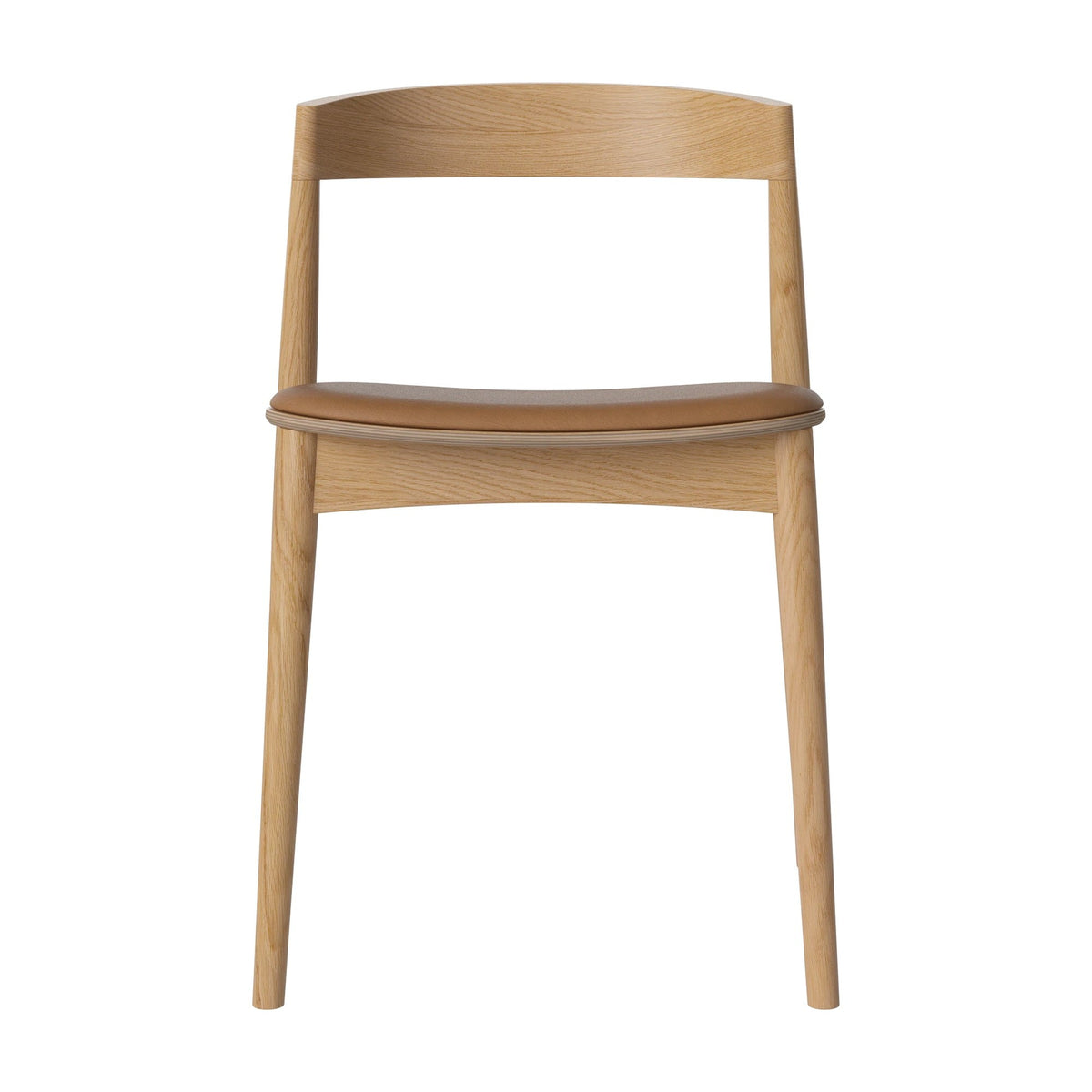 Bolia Kite eetkamerstoel gestoffeerd sydney - leer, cognac, geolied eiken, 02-118-05_00001