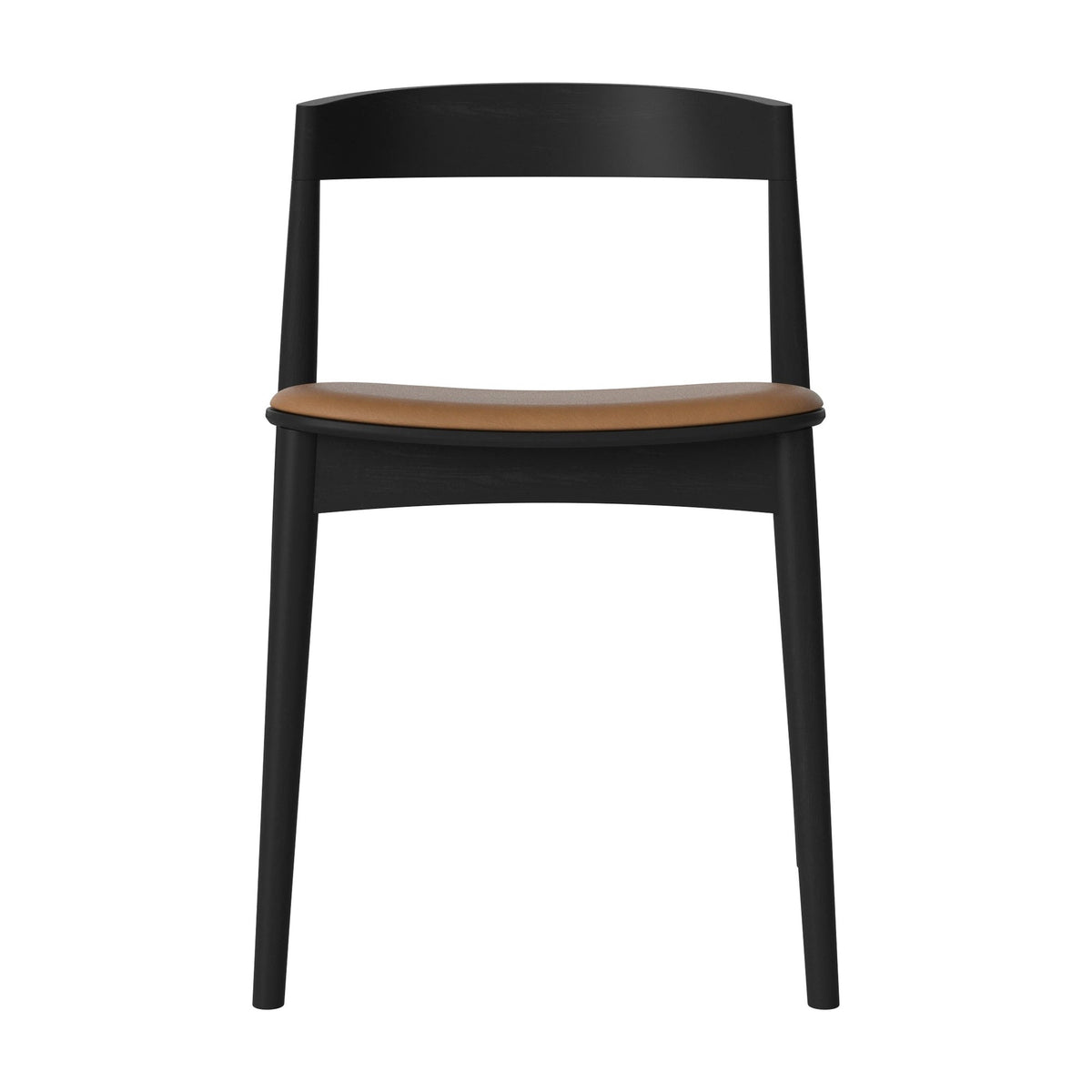 Bolia Kite eetkamerstoel gestoffeerd sydney - leer, cognac, zwart gelakt eiken, 02-118-05_00028