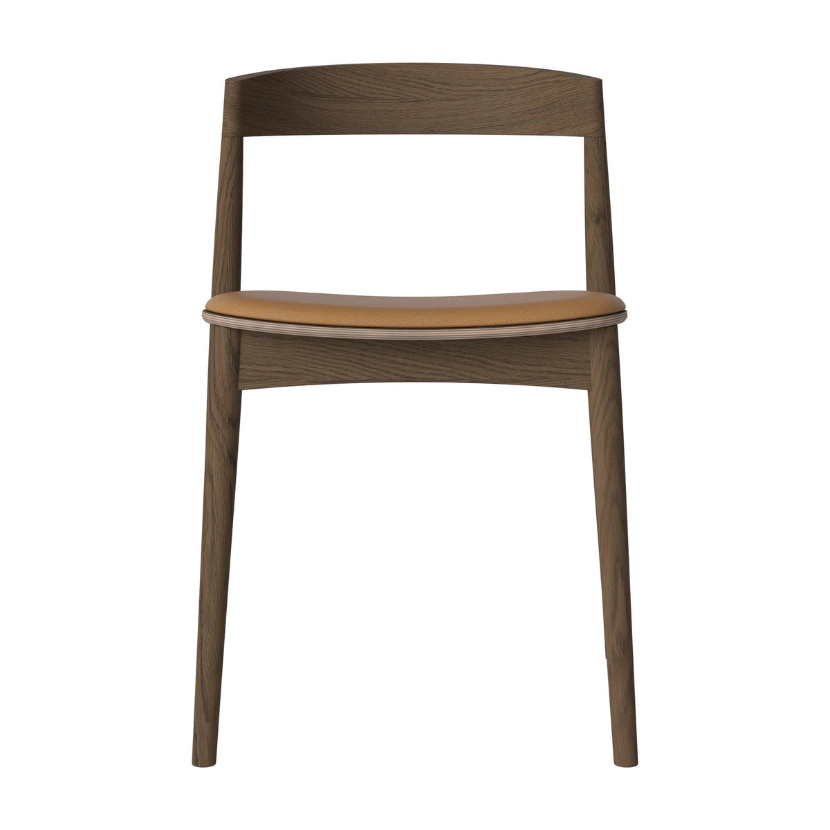Bolia Kite eetkamerstoel gestoffeerd sydney - leer, light cognac, donker geolied eiken, 02-118-05_00090