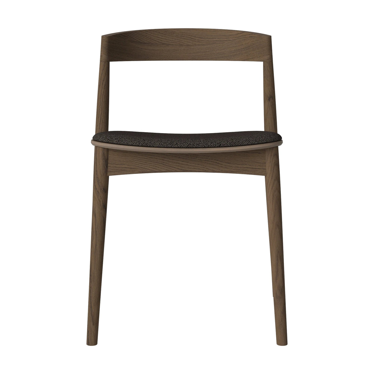 Bolia Kite eetkamerstoel gestoffeerd adria - bouclé, brown, donker geolied eiken, 02-118-05_00128