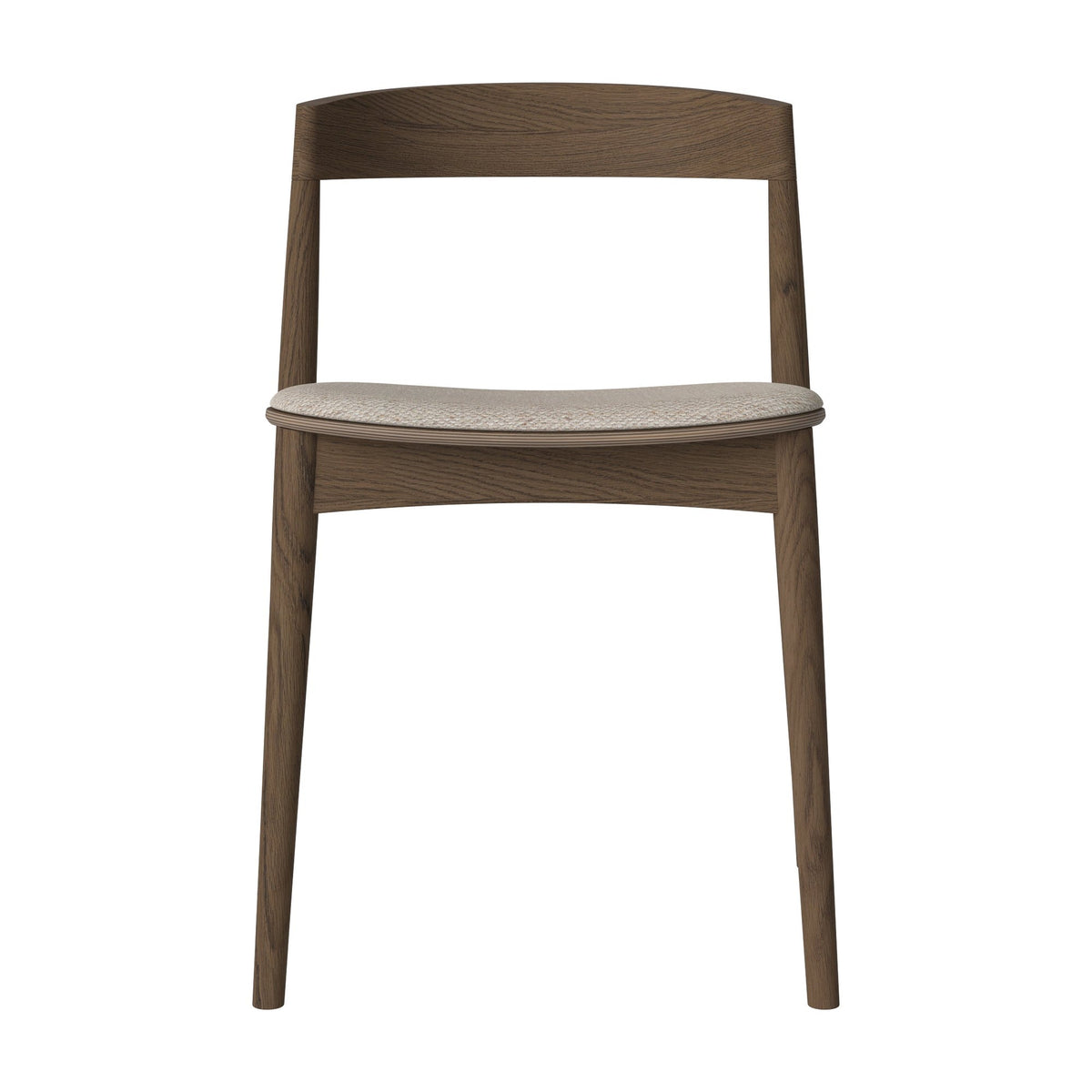 Bolia Kite eetkamerstoel gestoffeerd memory - bouclé, beige, donker geolied eiken, 02-118-05_00191