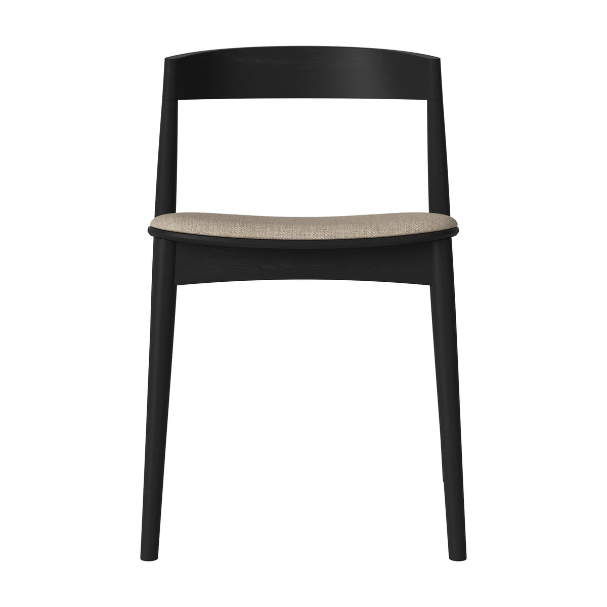 Bolia Kite eetkamerstoel gestoffeerd canyon - weefsel, dark beige, zwart gelakt eiken, 02-118-05_00270