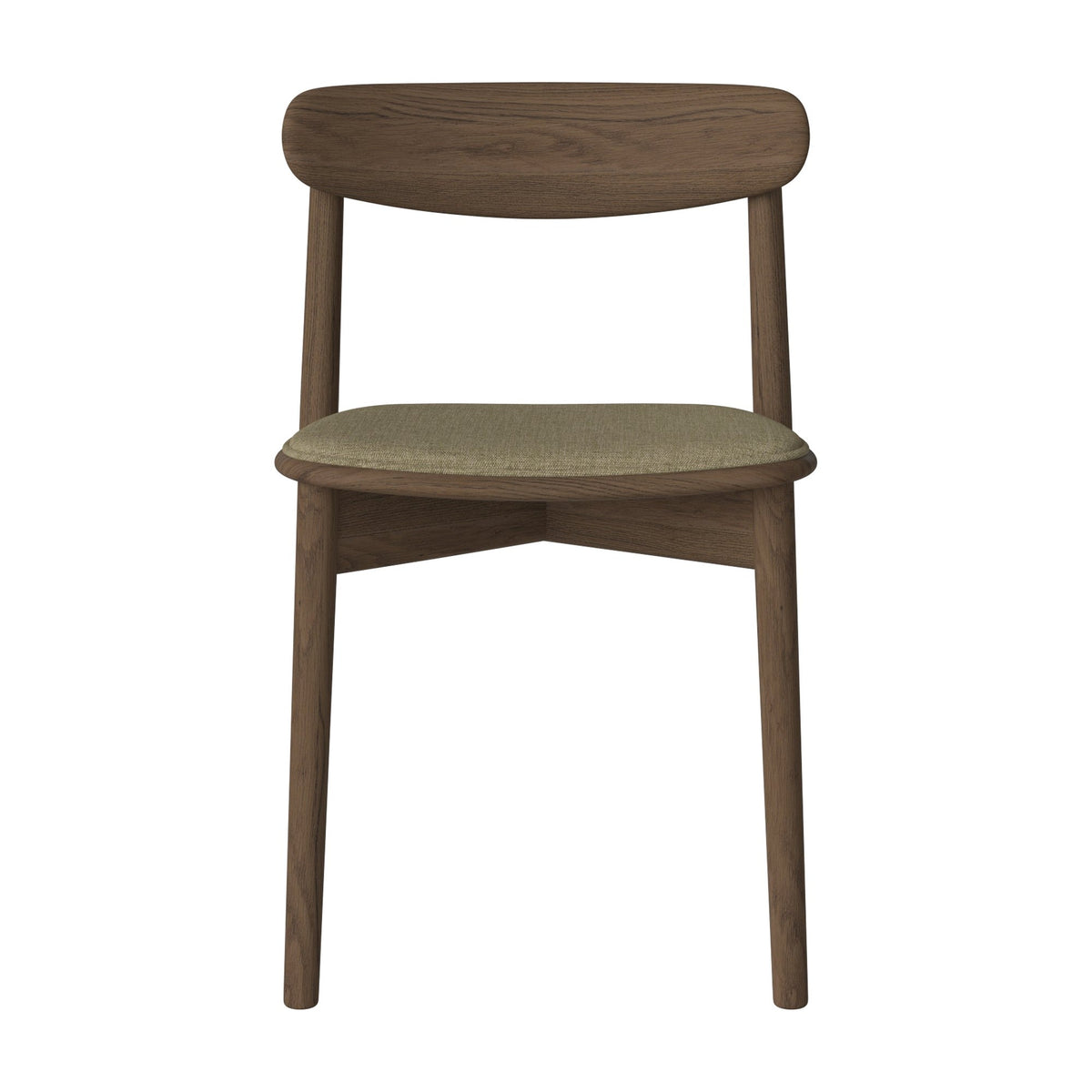 Bolia Merge eetkamerstoel met gestoffeerde zitting canyon - weefsel, dust green, donker geolied eiken, 02-119-05_00328
