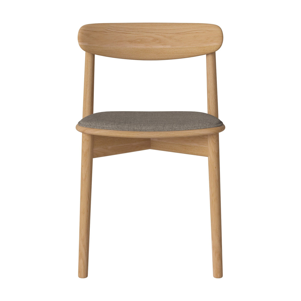 Bolia Merge eetkamerstoel met gestoffeerde zitting canyon - weefsel, grey brown, geolied eiken, 02-119-05_00330