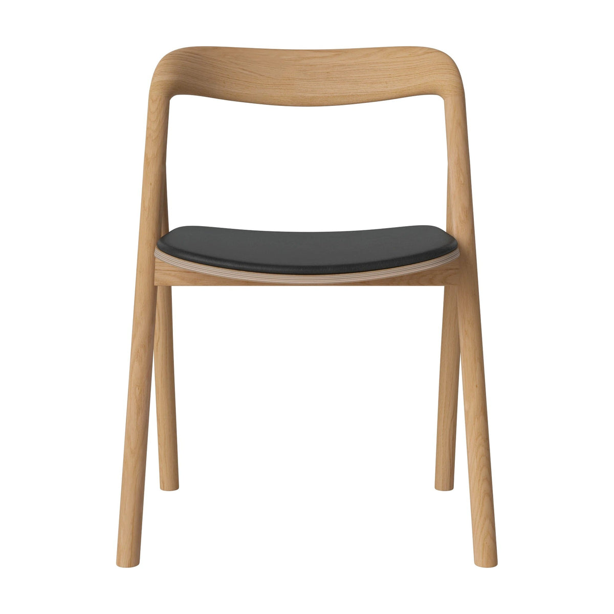 Bolia Fenri eetkamerstoel gestoffeerd sydney - leer, black, geolied eiken, 02-140-05_00074