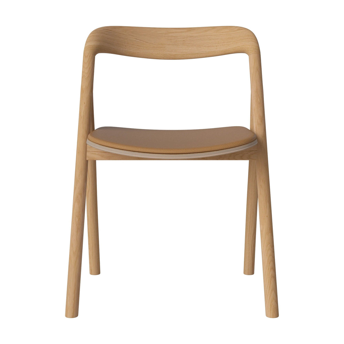 Bolia Fenri eetkamerstoel gestoffeerd sydney - leer, light cognac, geolied eiken, 02-140-05_00077