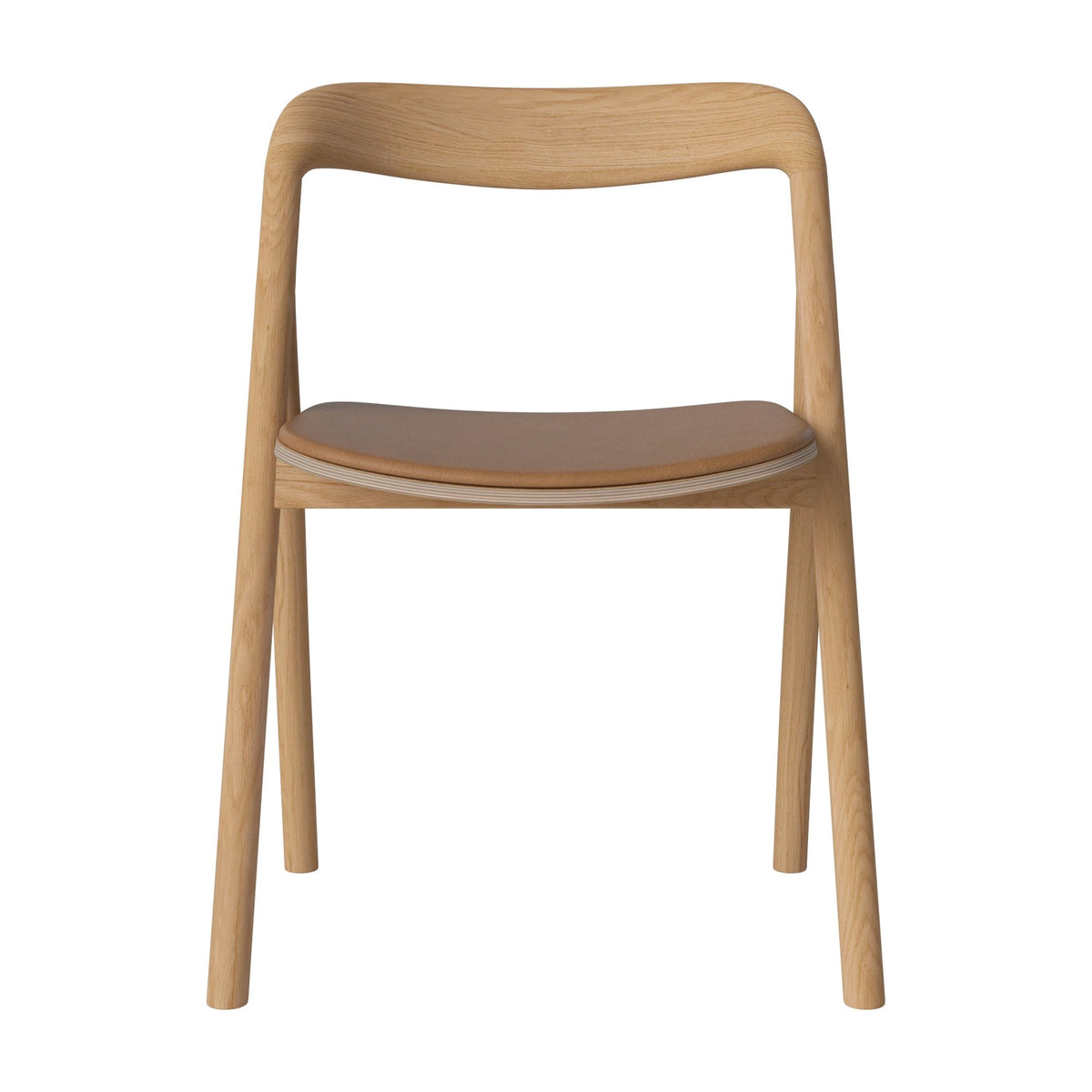 Bolia Fenri eetkamerstoel gestoffeerd sydney - leer, cognac, geolied eiken, 02-140-05_00080