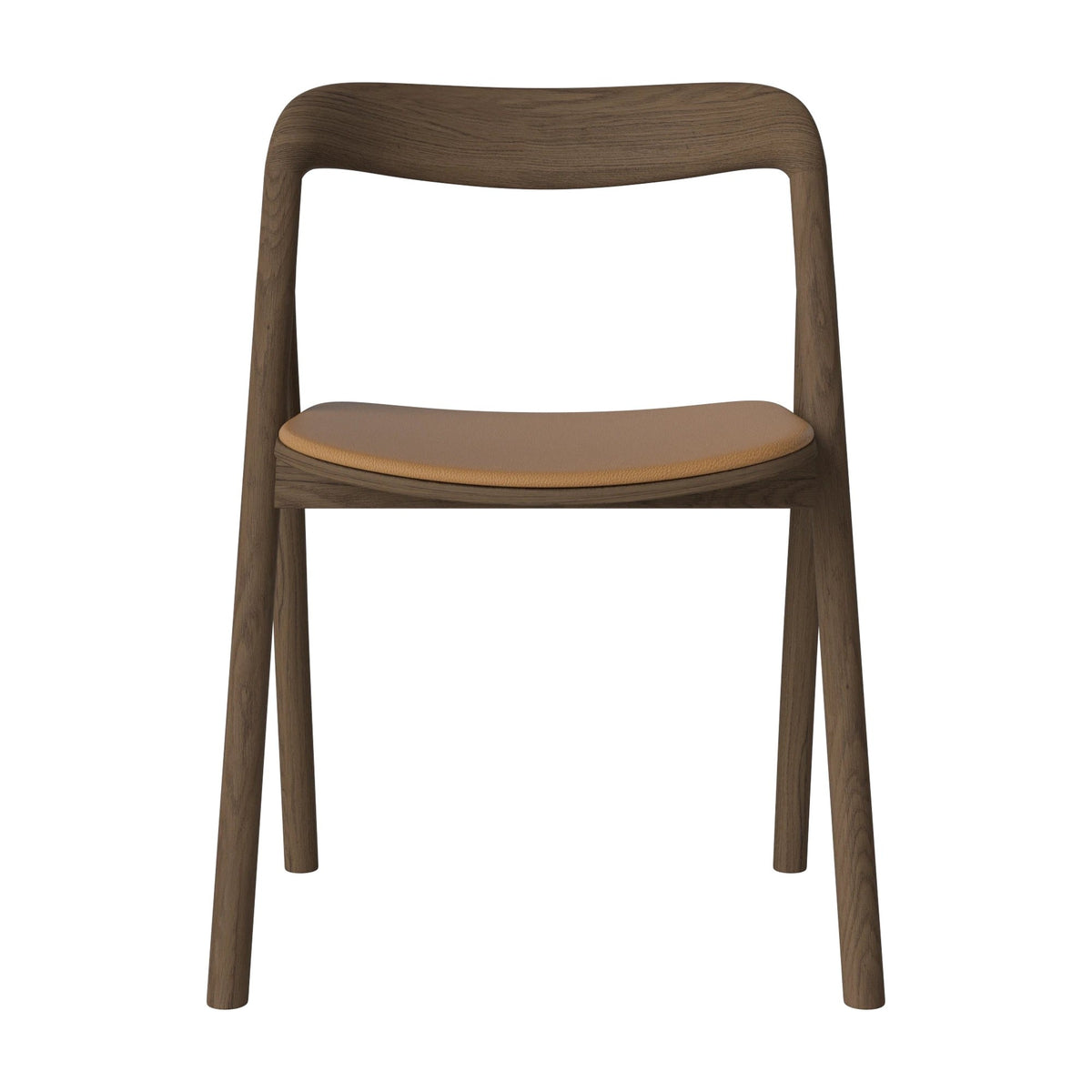 Bolia Fenri eetkamerstoel gestoffeerd sydney - leer, light cognac, donker geolied eiken, 02-140-05_00114
