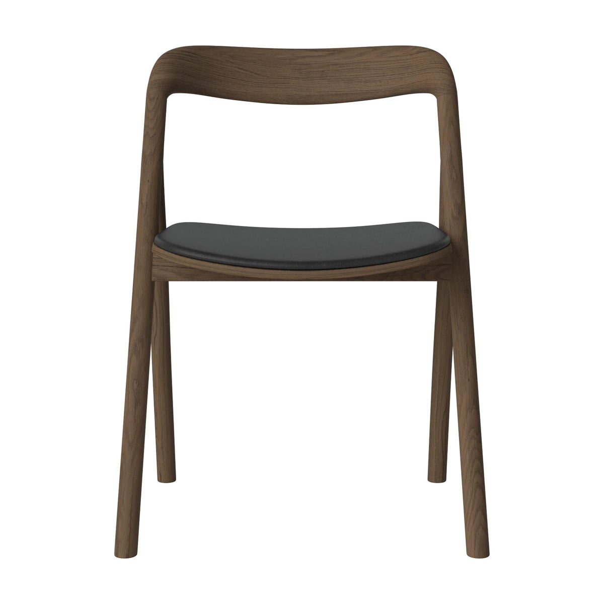 Bolia Fenri eetkamerstoel gestoffeerd sydney - leer, black, donker geolied eiken, 02-140-05_00115