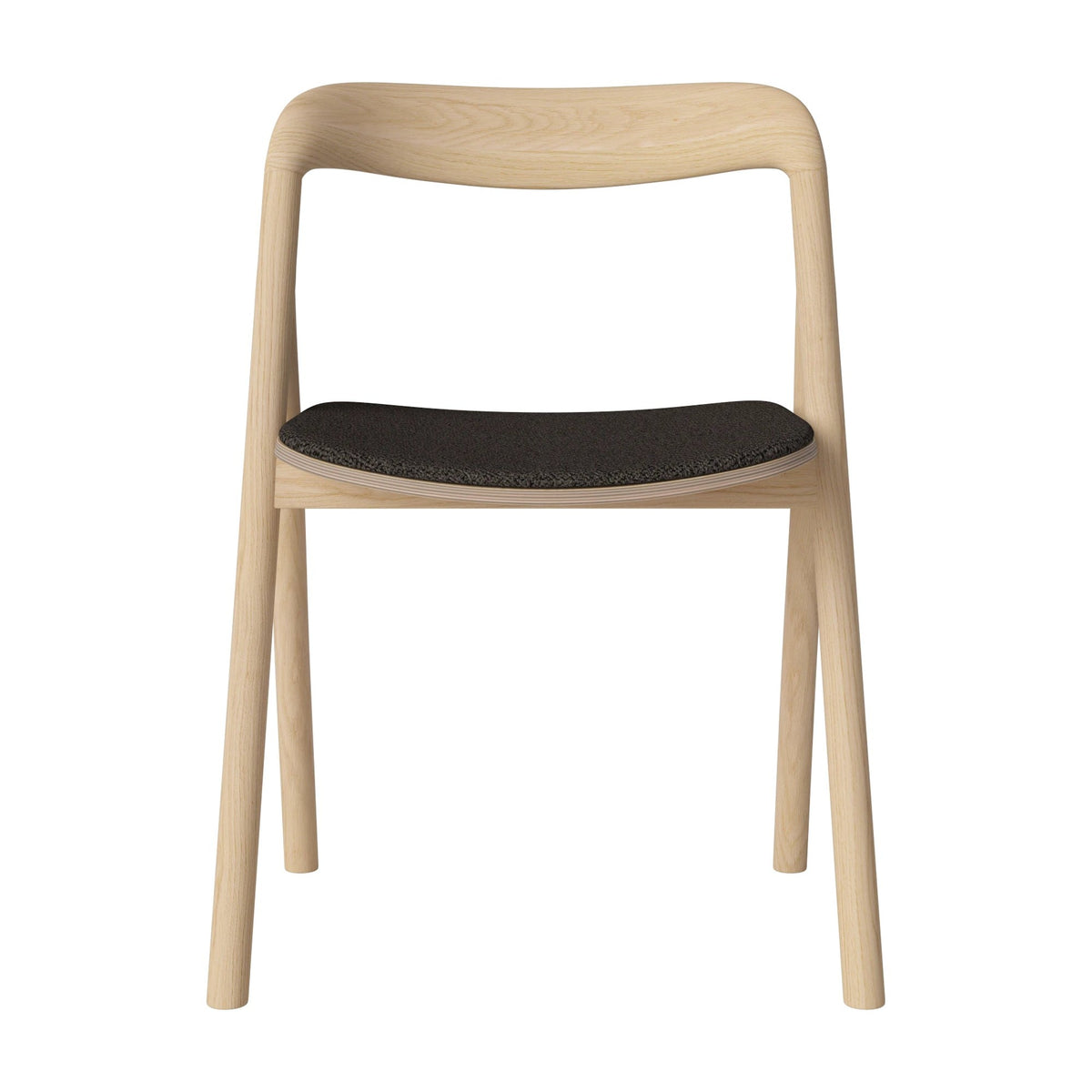 Bolia Fenri eetkamerstoel gestoffeerd adria - bouclé, brown, wit gepigmenteerd geolied eiken, 02-140-05_00152