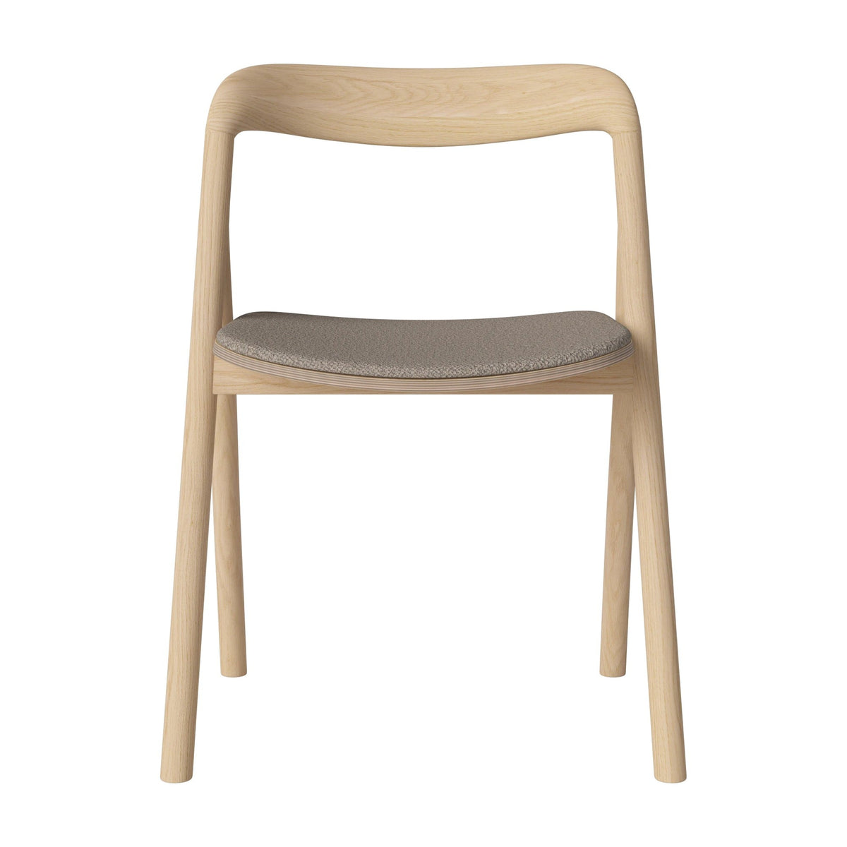Bolia Fenri eetkamerstoel gestoffeerd adria - bouclé, dark beige, wit gepigmenteerd geolied eiken, 02-140-05_00155