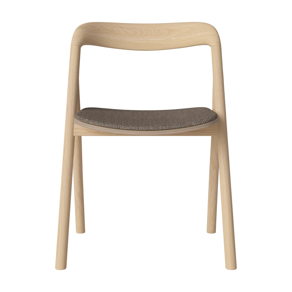 Bolia Fenri eetkamerstoel gestoffeerd memory - bouclé, light brown, wit gepigmenteerd geolied eiken, 02-140-05_00161