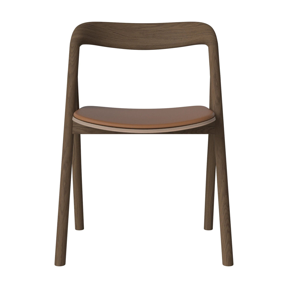 Bolia Fenri eetkamerstoel gestoffeerd sydney - leer, bourbon, donker geolied eiken, 02-140-05_00179