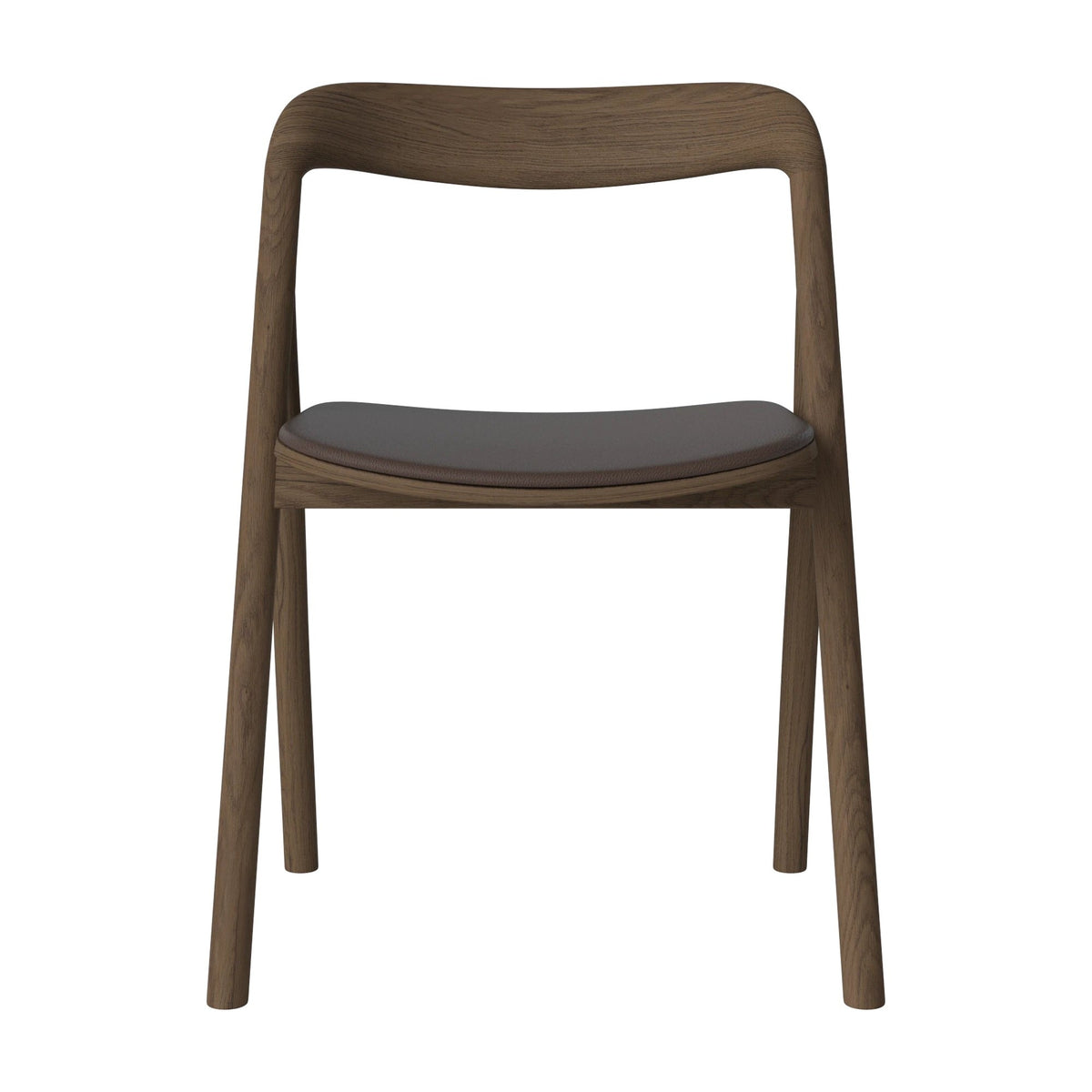 Bolia Fenri eetkamerstoel gestoffeerd sydney - leer, brown, donker geolied eiken, 02-140-05_00186