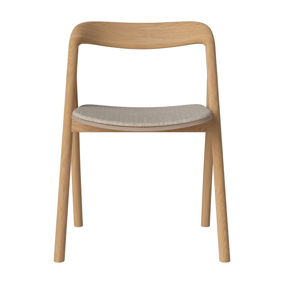 Bolia Fenri eetkamerstoel gestoffeerd memory - bouclé, beige, geolied eiken, 02-140-05_00196